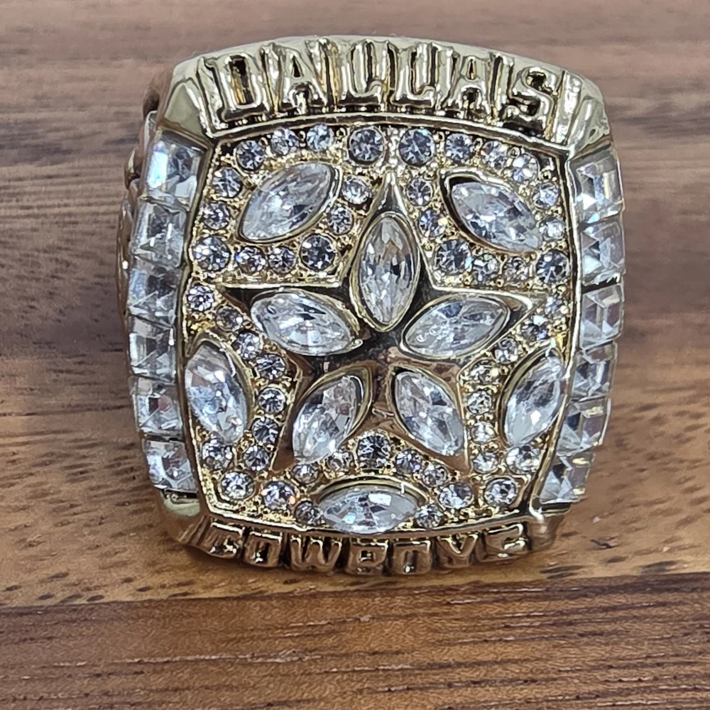 Dallas Cowboys Championship‎ Ring Sz 13 Gold 1995 Suoerbowl Aikman Fan Edition